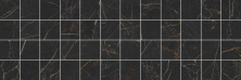 Мозаика (MM60074) Laparet Royal мозаичный чёрный 20x60 глянцевый