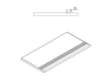 Ступень закругленная угловая правая Italon Room X2 Black 30x60