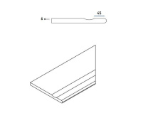 Бортик с выемкой закругленный правый Italon Room X2 Black 30x60