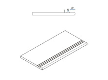 Ступень закругленная Italon Room X2 Black 30x60